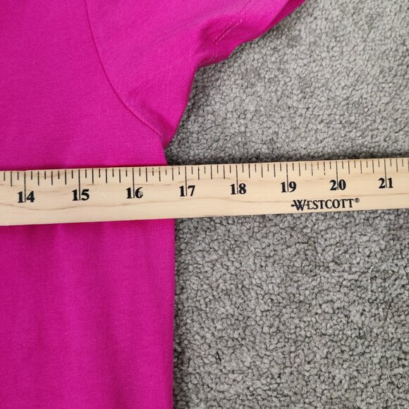 MyStyle Women's Stretch Tee Size M Pink Cotton Barbiecore Summer Resortwear Chic - Picture 6 of 7